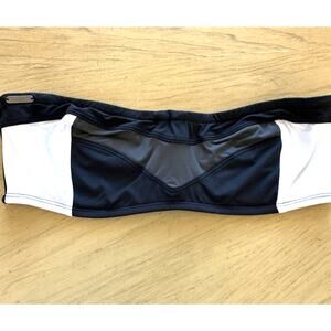 Lolë Bandeau Bikini Top Tropez Women's M Black White Color Block Swimwear Sexy